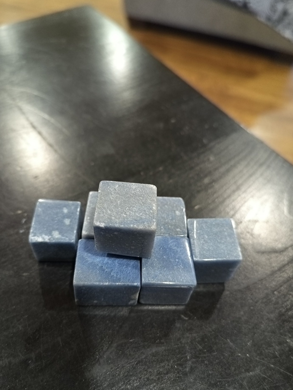 Blue Crystal Cube Lot Of 7